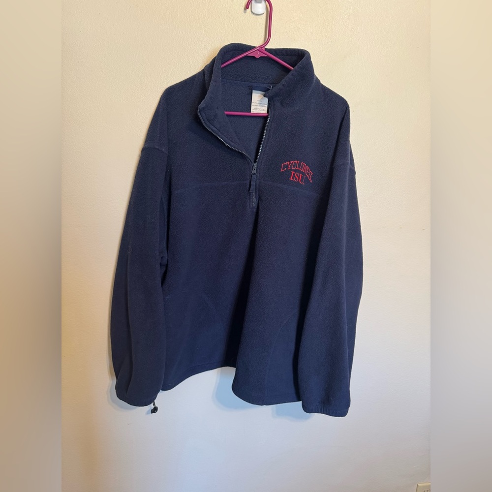 Vintage AS Sports Navy Fleece Pullover Iowa State Cyclones Size 2XL